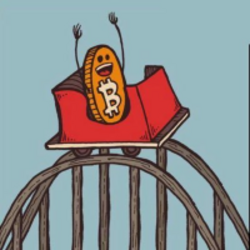 Bitcoin Roller Coaster Guy लोगो