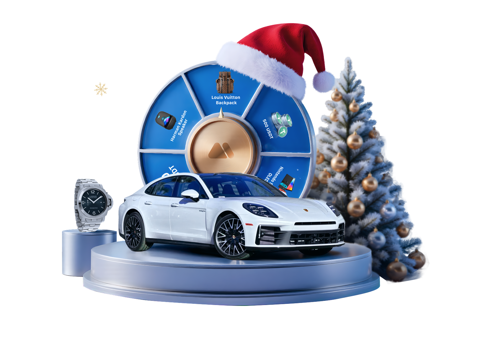 Xmas Lux Spin: Trade to Win Porsche Sports Car, Panerai Watch & More
