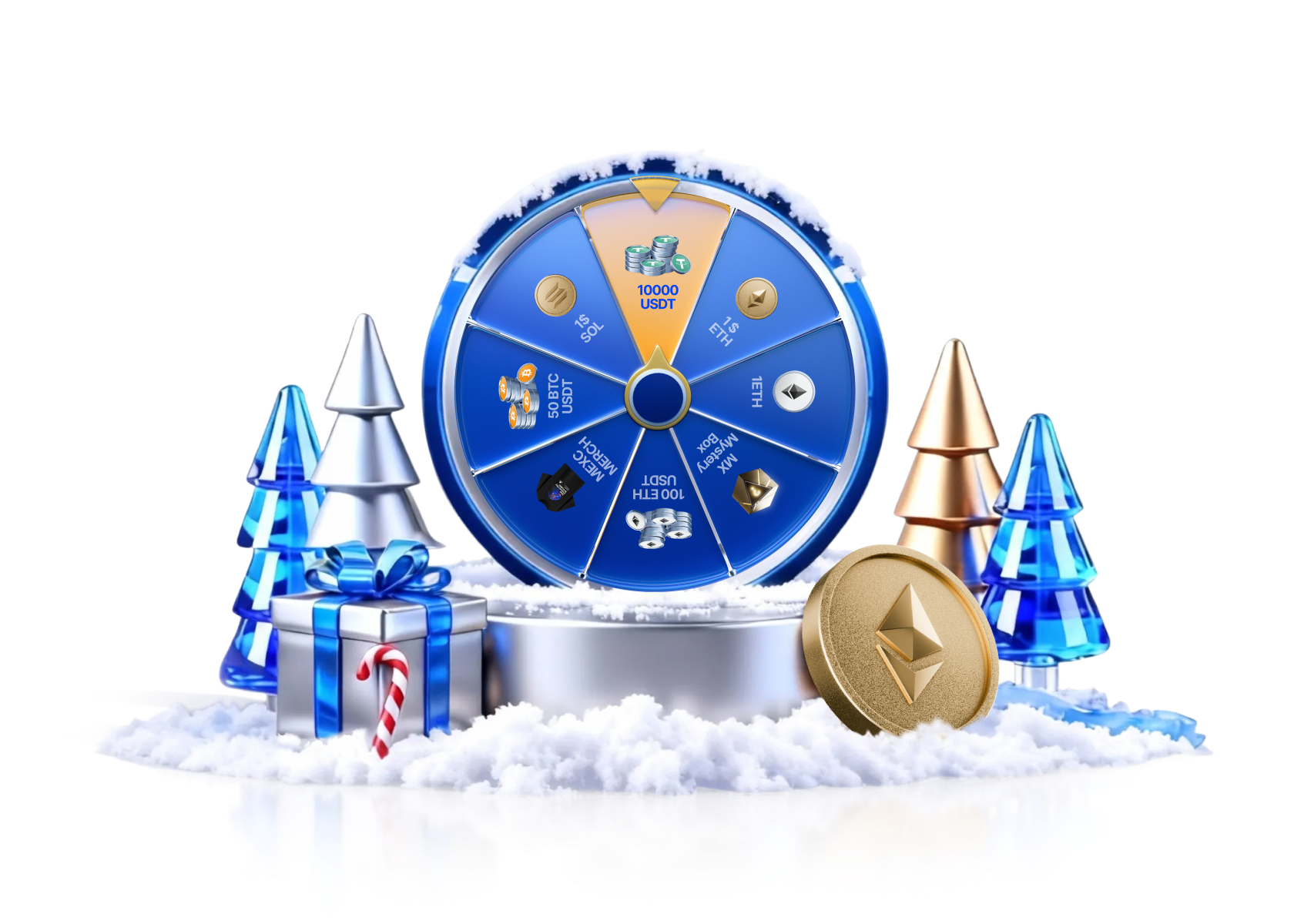 Xmas New User Spinfest: Easy to $10,000 & 1 ETH!